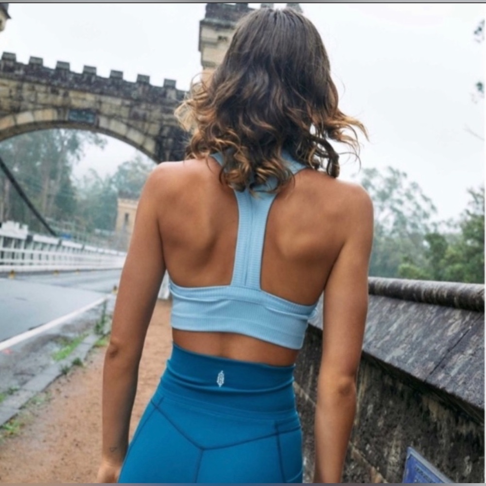 SOLD! NWT Free People Game Time Cami in Teal Grey - Picture 2 of 4
